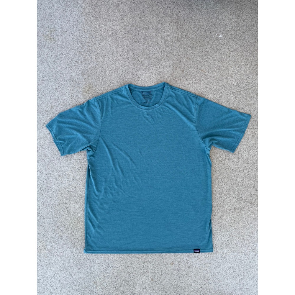 Patagonia Capilene Cool Daily Mens Medium Shirt - Teal Short Sleeve